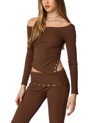 Aries Studded Asymmetric Top by EDIKTED