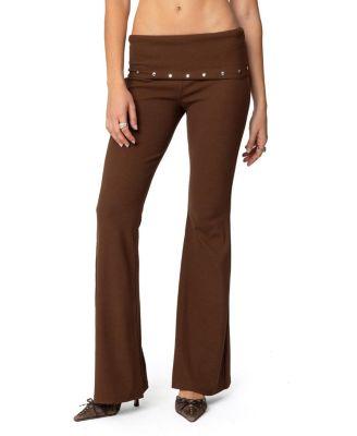 Aries Studded Fold Over Leggings by EDIKTED