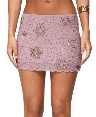 Astrid Beaded Mini Skirt by EDIKTED