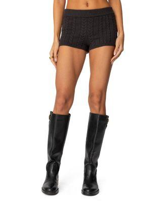 Avey Cable Knit Shorts by EDIKTED