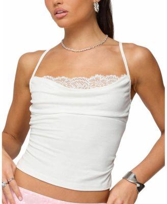 Bobbie Layered Lace Cowl Neck Top by EDIKTED