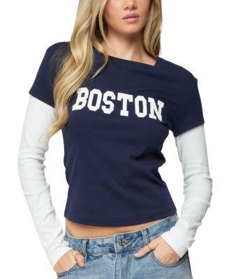Boston Layered Long Sleeve T Shirt by EDIKTED