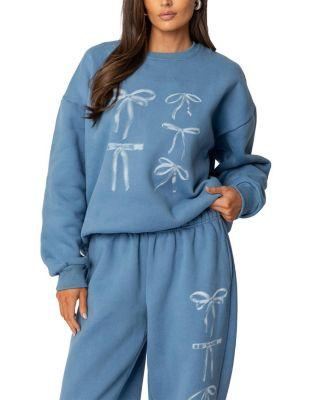 Bow Bliss Oversized Sweatshirt by EDIKTED