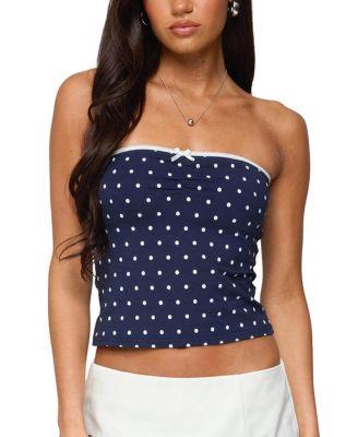 Built In Bra Polka Dot Top by EDIKTED