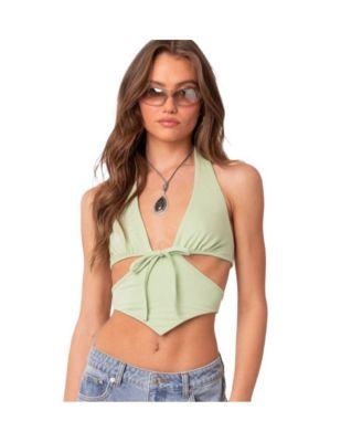 Cady tie front cut out top by EDIKTED