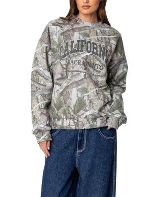Cali Baby Camo Sweatshirt by EDIKTED
