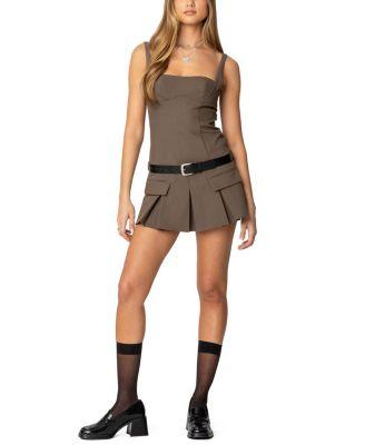 Callie Drop Waist Pleated Mini Dress by EDIKTED Callie Drop Waist Pleated Mini Dress by EDIKTED