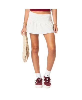 Camellia cotton scrunch mini skirt by EDIKTED