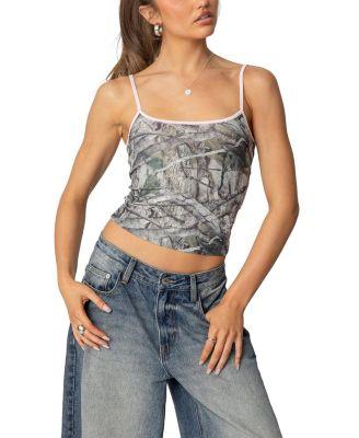 Camo Contrast Tank Top by EDIKTED