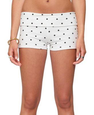 Chelsie Polka Dot Foldover Shorts by EDIKTED