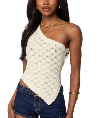 Codi Backless Asymmetric Knit Top by EDIKTED
