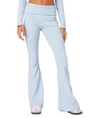 Coffee Break Ribbed Flare Leggings by EDIKTED Coffee Break Ribbed Flare Leggings by EDIKTED