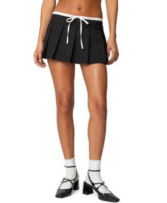 Contrast Drawstring Pleated Mini Skort by EDIKTED
