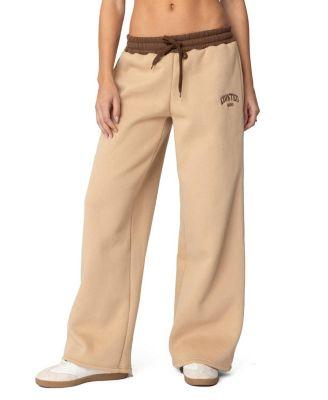 Contrast Embroidered Sweatpants by EDIKTED