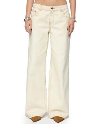 Contrast Stitch Low Rise Baggy Jeans by EDIKTED