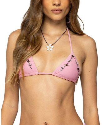 Coralle Triangle Bikini Top by EDIKTED