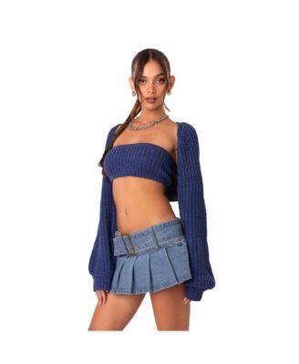 Cori two piece knitted bandeau top by EDIKTED