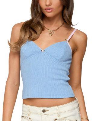 Cosette Pointelle Cupped Tank Top by EDIKTED