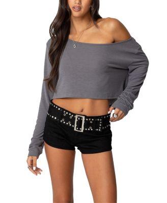 Cropped Off Shoulder Top by EDIKTED