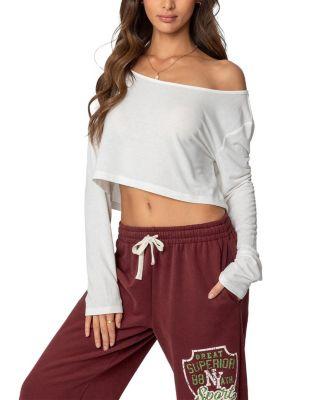 Cropped Off Shoulder Top by EDIKTED