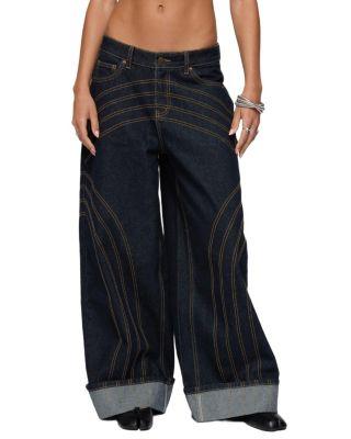 Cuffed Low Rise Wide Leg Jeans by EDIKTED