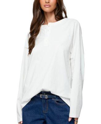 Cyrus Henley Oversized Top by EDIKTED