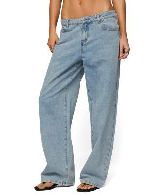 Dalina Washed Low Rise Baggy Jeans by EDIKTED