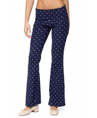 Daliya Polka Dot Fold Over Pants by EDIKTED
