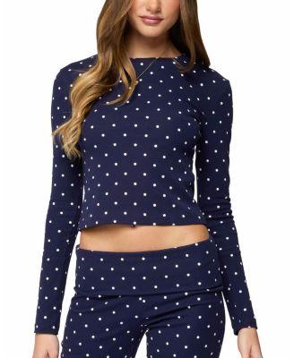 Daliya Polka Dot Long Sleeve Top by EDIKTED