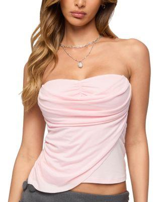 Darciee Draped Layered Look Strapless Top by EDIKTED