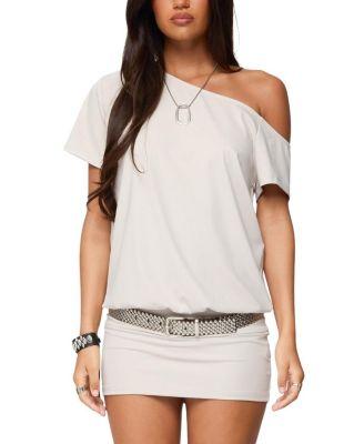 Dorie Off Shoulder Cut Out Mini Dress by EDIKTED