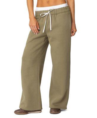 Drawstring Boxer Detail Sweatpants by EDIKTED