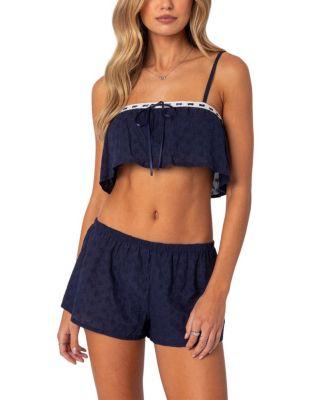 Edan Eyelet Crop Top by EDIKTED