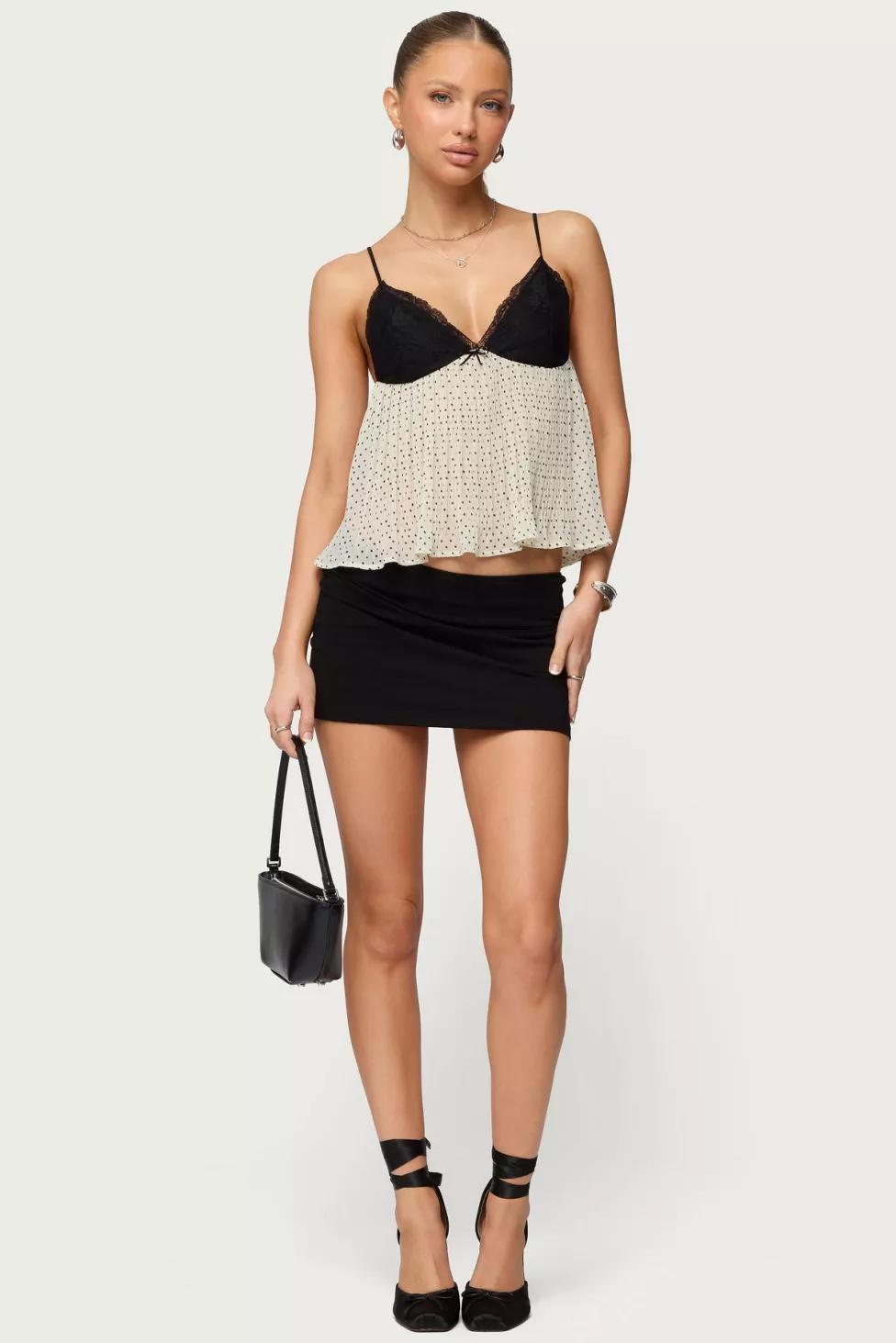 Edikted Aisha Low-Rise Mini Skirt by EDIKTED