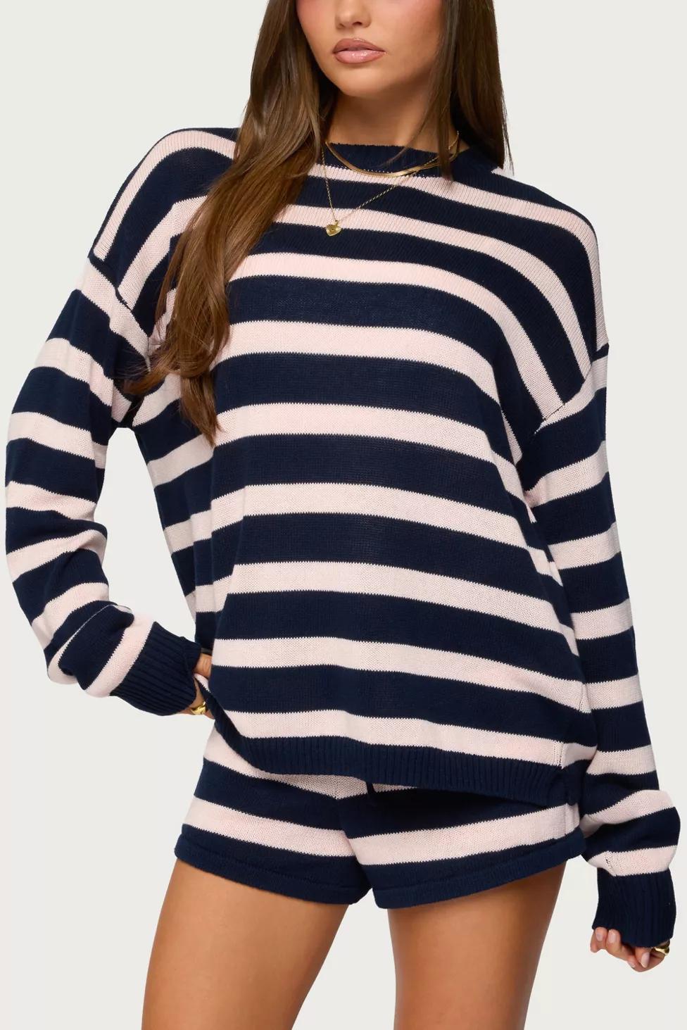 Edikted Amaris Oversized Striped Sweater by EDIKTED
