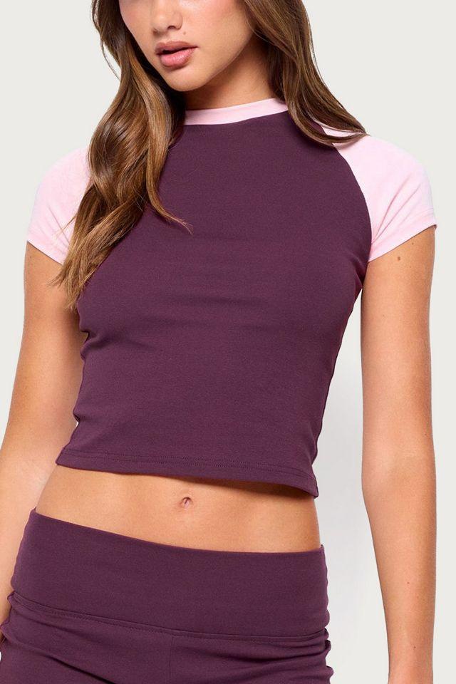 Edikted Anlie Contrast Raglan T Shirt by EDIKTED