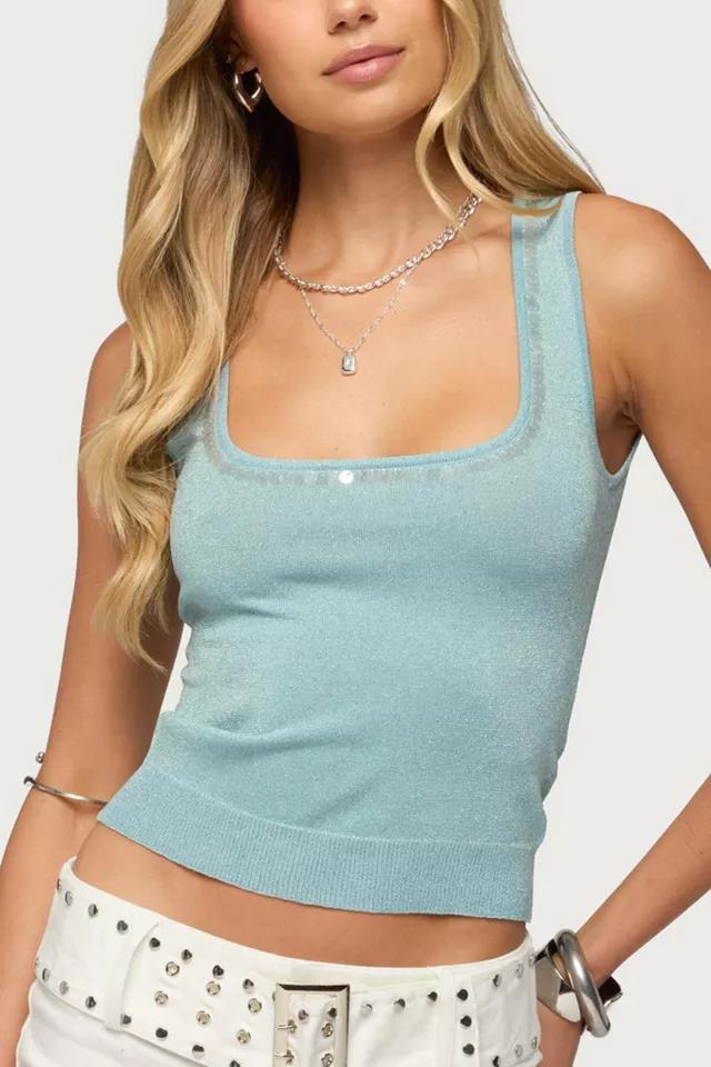 Edikted Annya Sequin Cutout Knit Top by EDIKTED