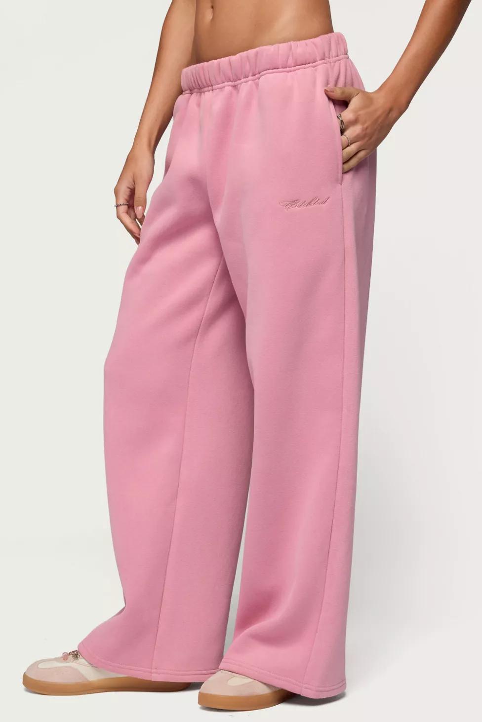 Edikted Basic Girl Wide Leg Edikted Sweatpants by EDIKTED