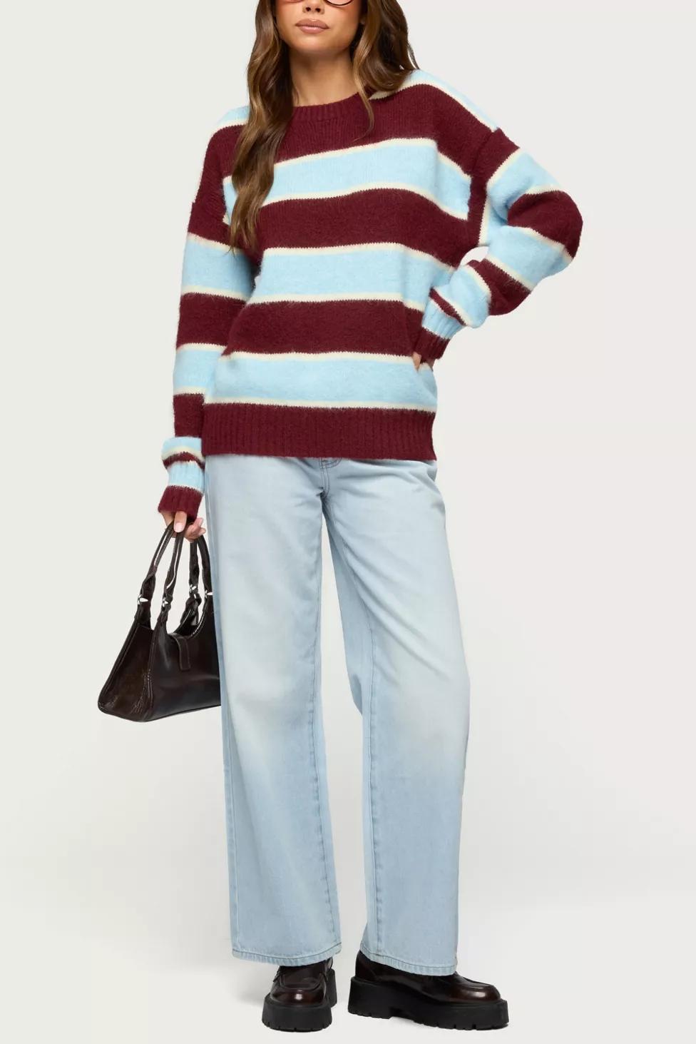 Edikted Conrad Striped Knit Sweater by EDIKTED