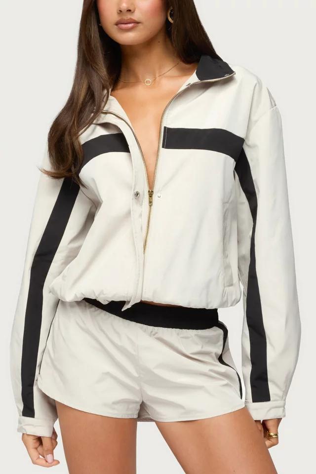 Edikted Emrie Stripey Nylon Jacket by EDIKTED