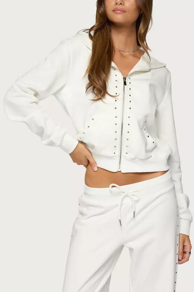 Edikted Enid Studded Zip Up Hoodie by EDIKTED