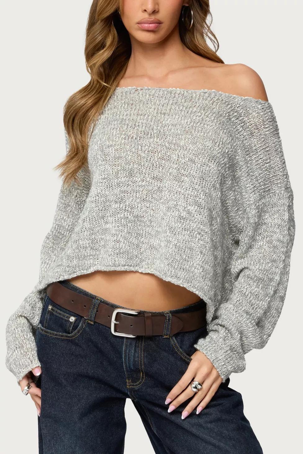 Edikted Florentina Off Shoulder Sweater by EDIKTED