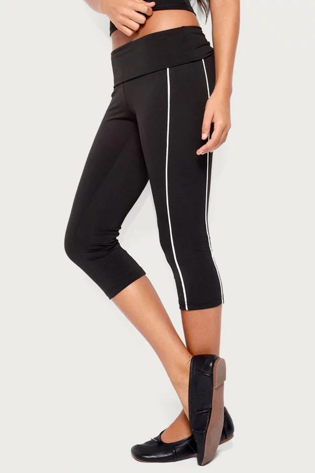 Edikted Halleigh Stripey Foldover Capri Pants by EDIKTED