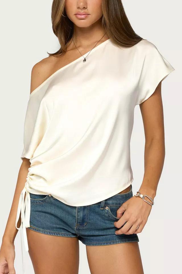 Edikted Jori Off Shoulder Satin Effect Top by EDIKTED