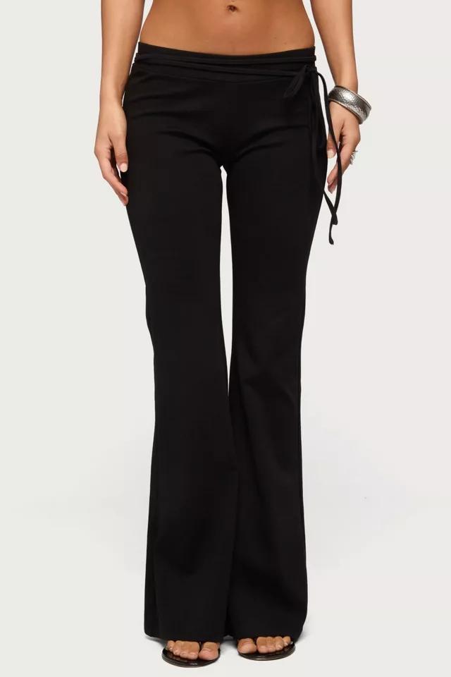 Edikted Junipar Waist Tie Flared Pants by EDIKTED