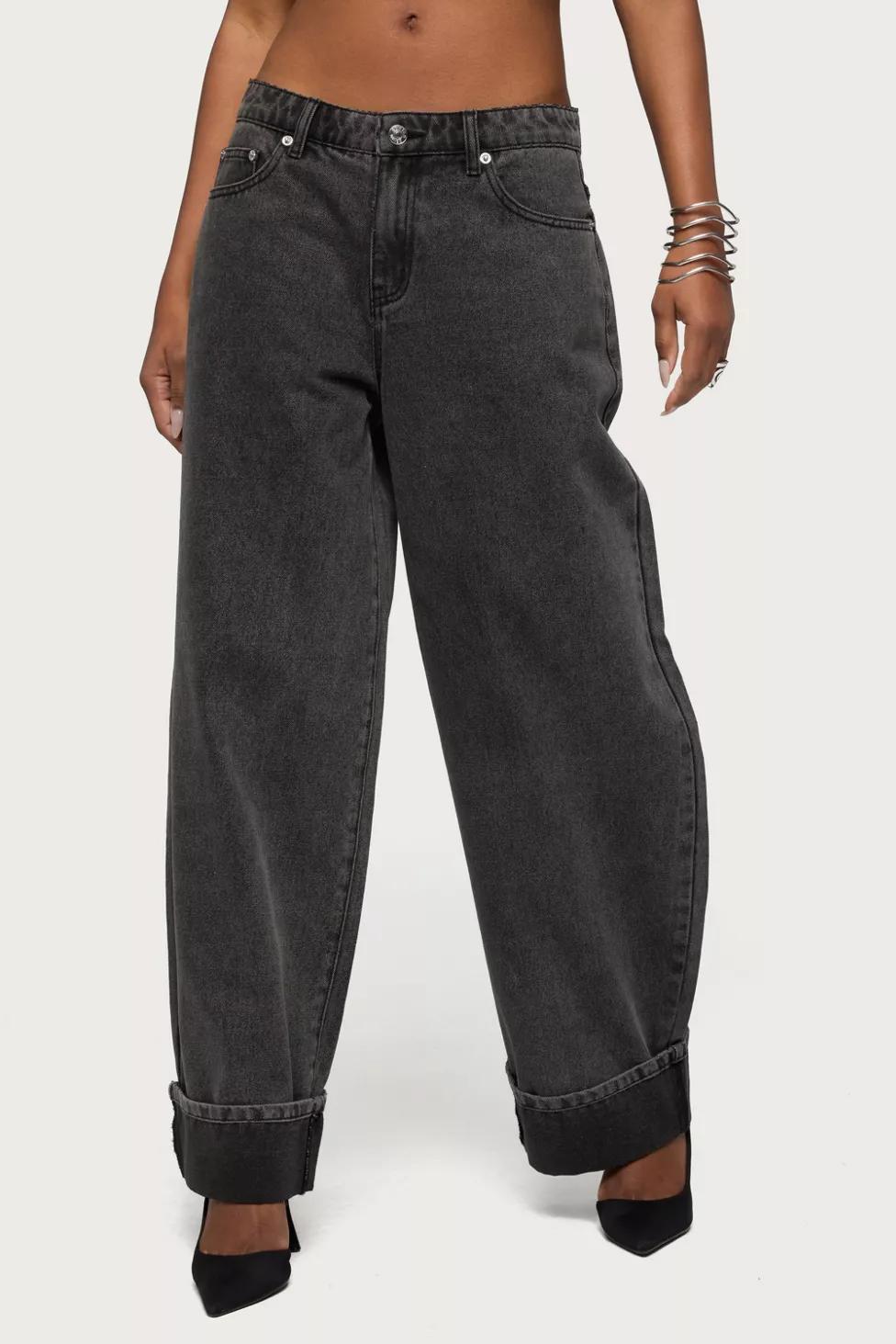 Edikted Kella Extra Oversized Low Rise Jean by EDIKTED