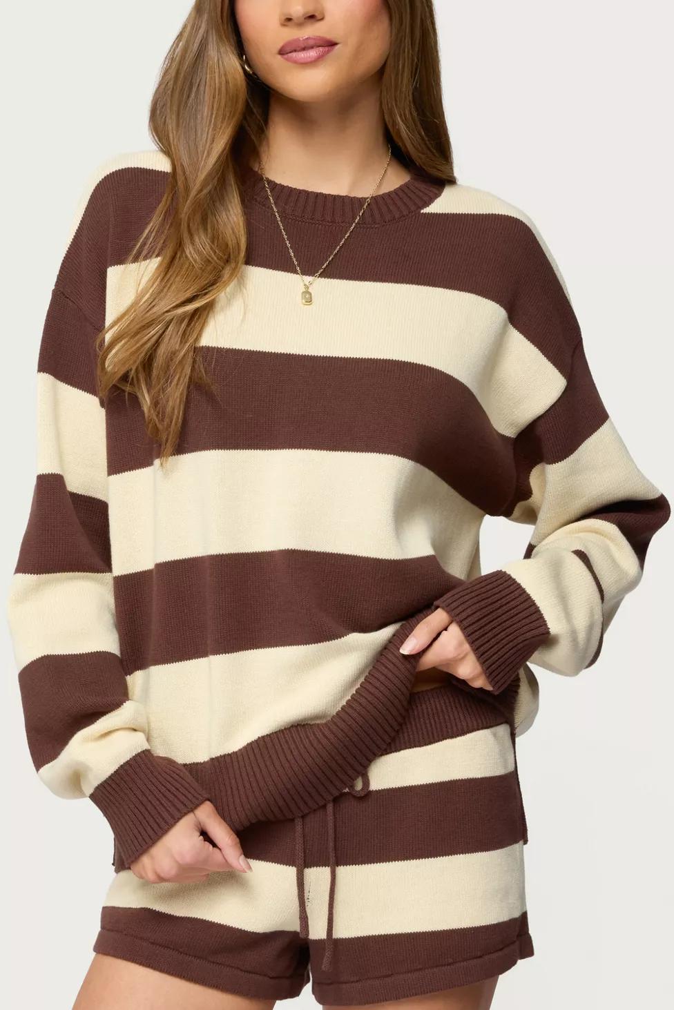 Edikted Riley Oversized Striped Sweater by EDIKTED