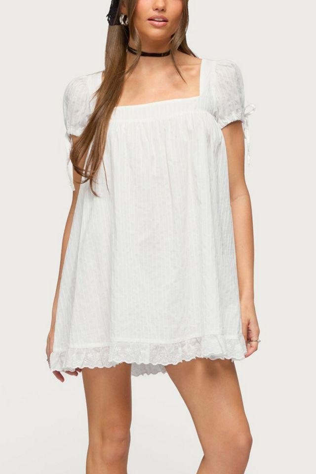 Edikted Sepid Striped Cotton Mini Dress by EDIKTED