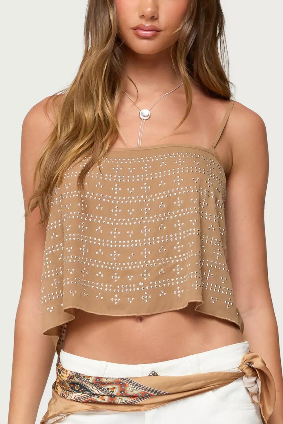 Edikted Sunna Studded Top by EDIKTED