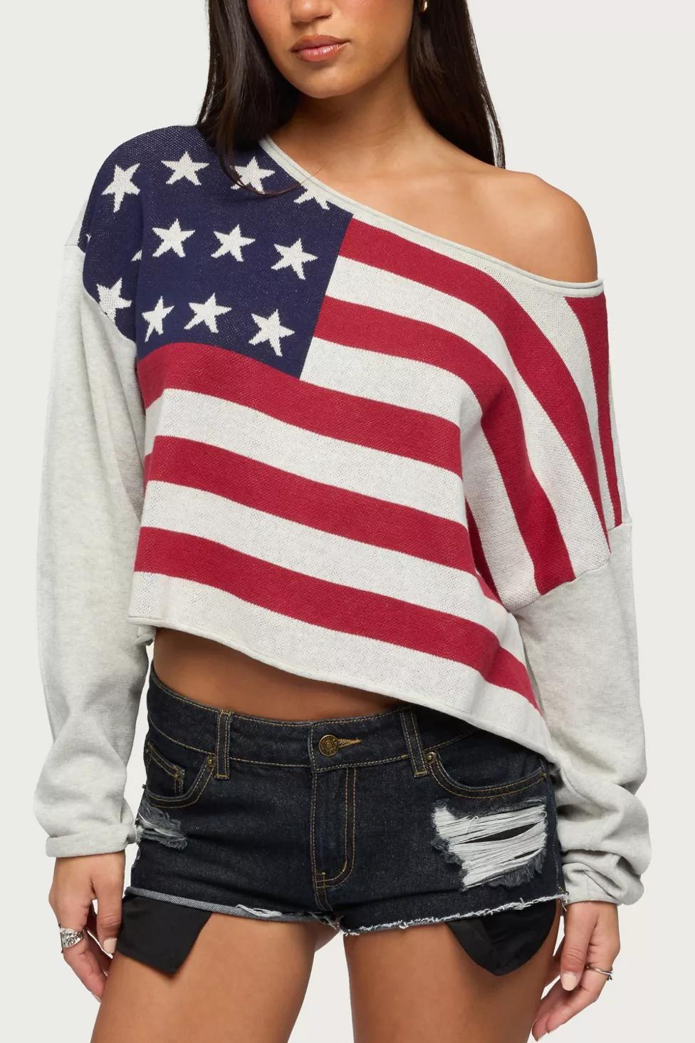 Edikted USA Off Shoulder Sweater by EDIKTED Edikted USA Off Shoulder Sweater by EDIKTED